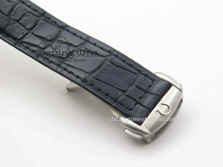 0410 Elegant Globemaster Master Chronometer SS V6F Best Edition Black Dial On Black Leather Strap A 8268